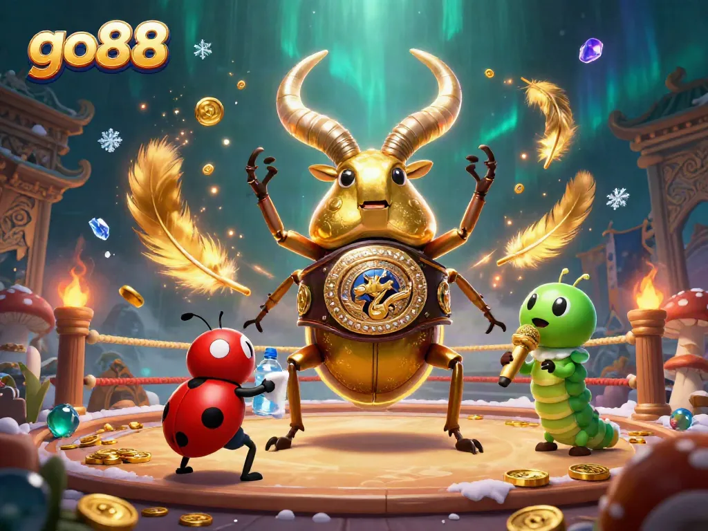 Compete in go88 with an energetic boxing scene featuring charming cartoon characters.