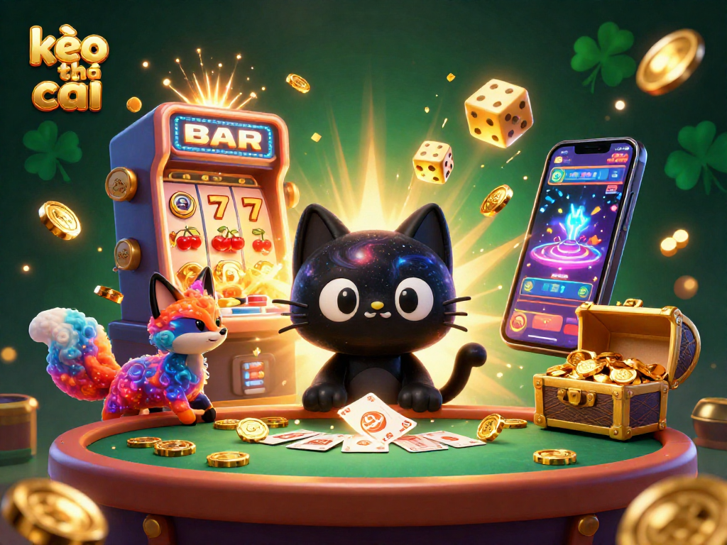 Engage with kèo nhà cái at an exciting cosmic casino, featuring vibrant games and dynamic characters.