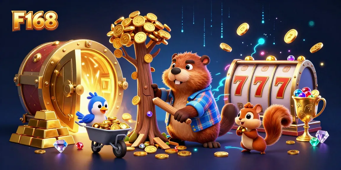 Catch golden coins falling from a tree in the F168 casino gaming universe