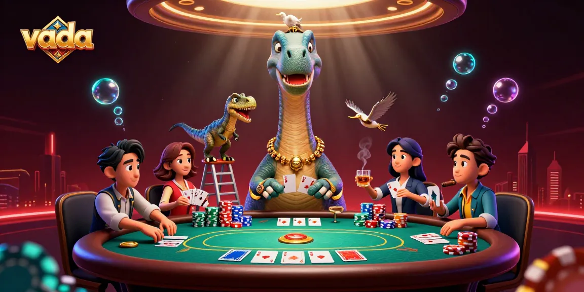 Experience thrilling fun at VADA's poker table with a massive brontosaurus and clever raptor.