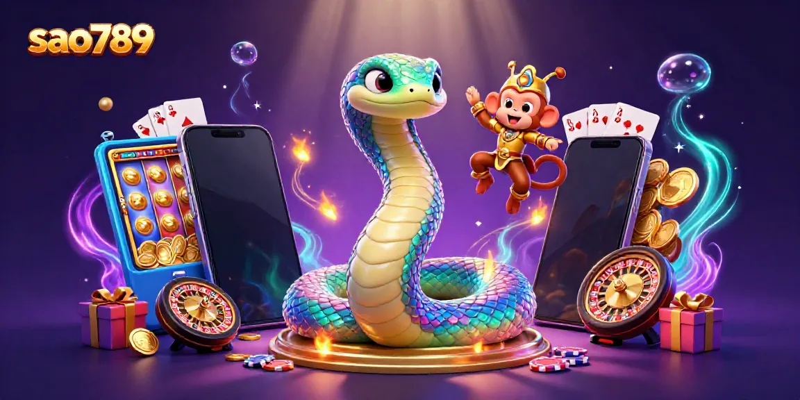 Experience the magic of gaming with sao789 in a lush 3D illustration featuring a vibrant casino environment.