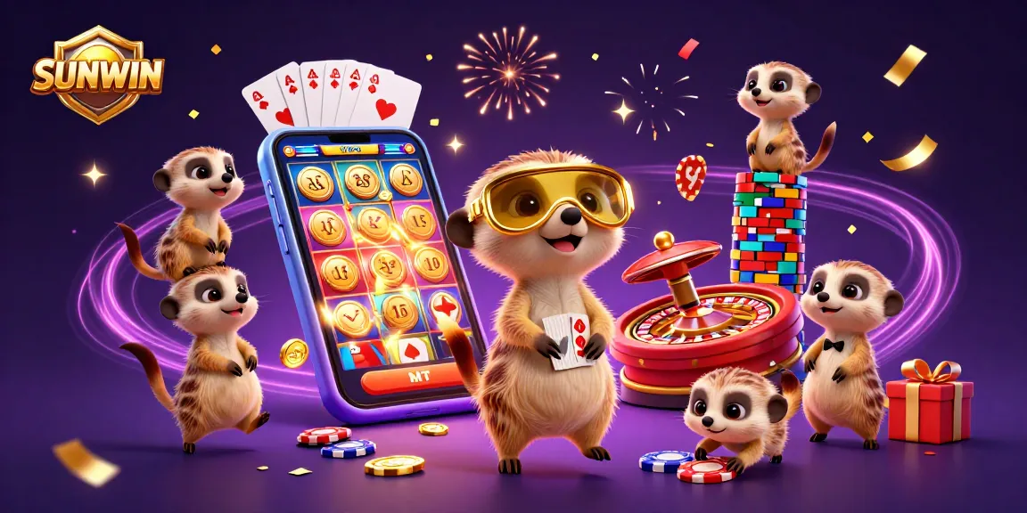 SUNWIN brings excitement to players with meerkats managing a lively casino environment full of colorful games.