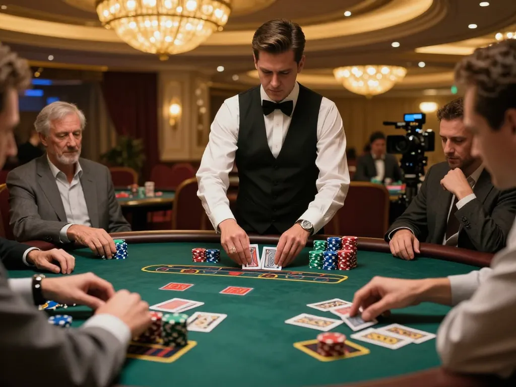 Players strategically betting at a blackjack table while enjoying the thrilling DA88 casino atmosphere.