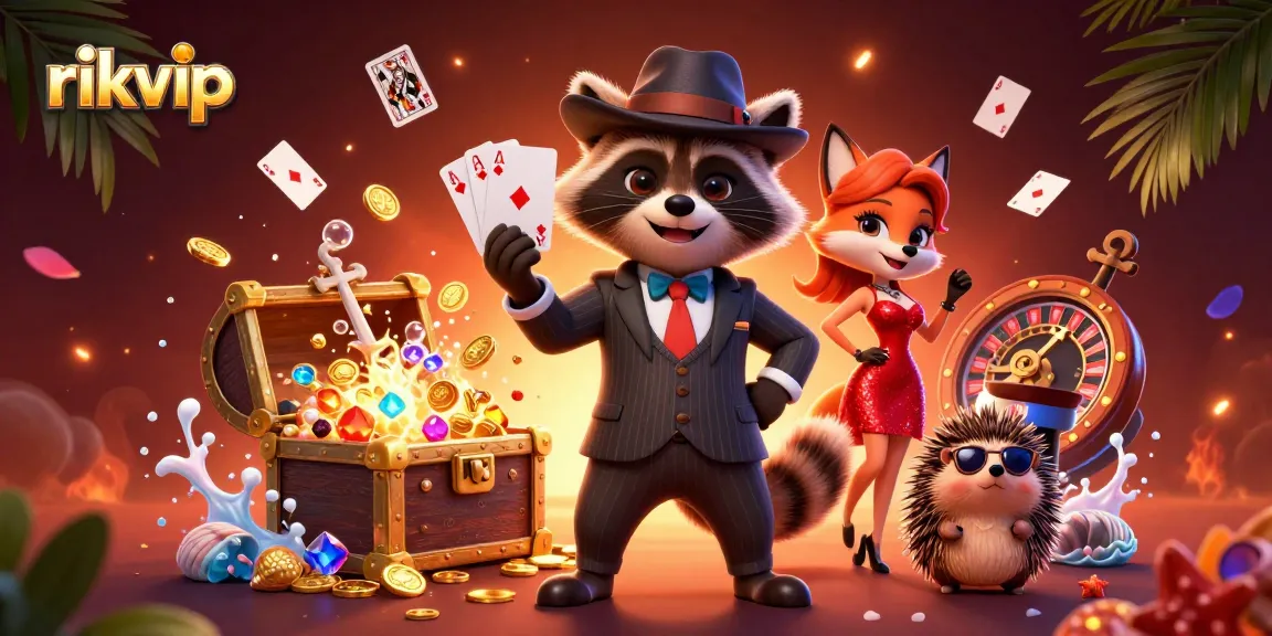 Experience thrilling gameplay at rikvip with charming characters and vibrant casino elements.