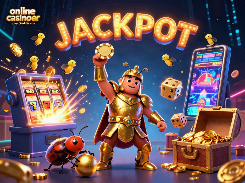 Play thrilling games at online casinoer uden dansk licens, featuring fun characters and jackpot excitement.