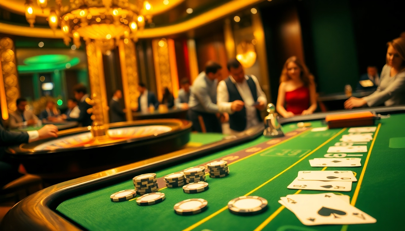Experience the excitement of Shbet at a luxurious casino gaming table with vibrant colors.