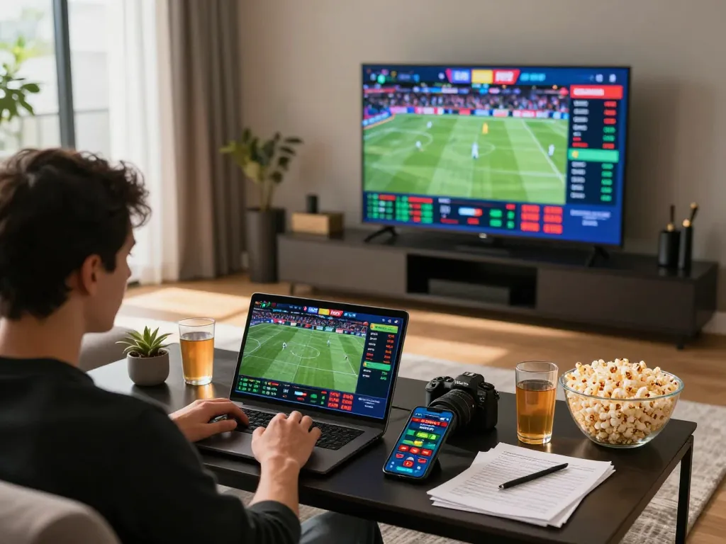 Tỷ lệ kèo nhà cái hôm nay showcased during intense sports betting session at home.
