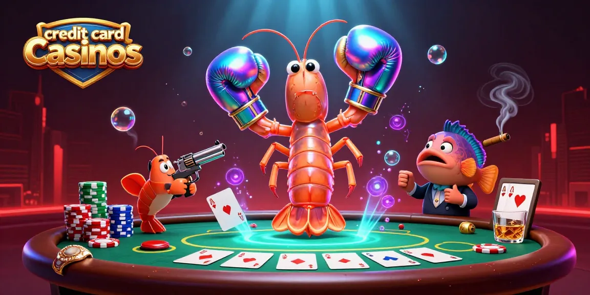 Engage in thrilling action at credit card casinos featuring dynamic poker elements and vibrant characters.