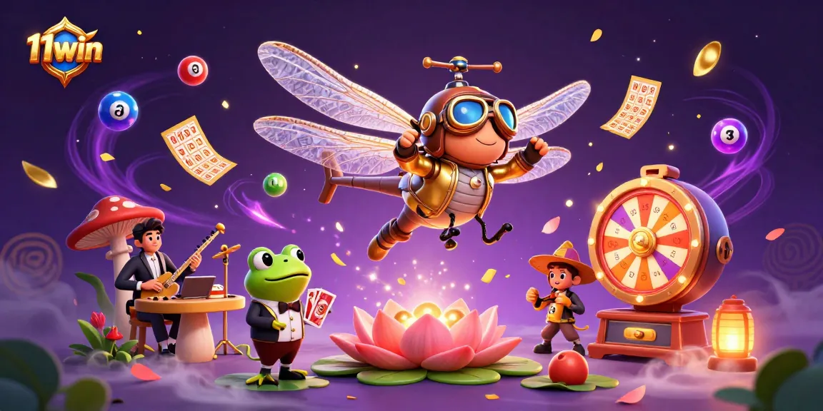 Engage with thrilling casino action at 11win, featuring vibrant games and cartoon characters creating a lively atmosphere.
