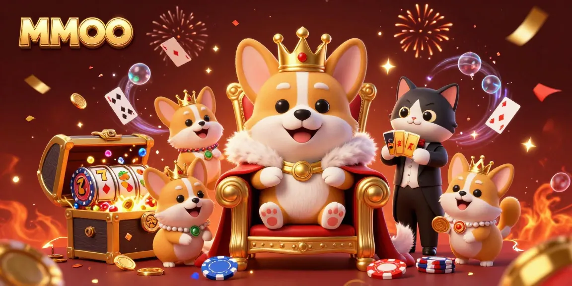 Experience the excitement of MMOO Casino with interactive characters and vibrant gaming elements.