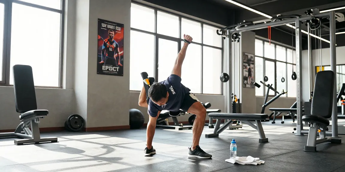 Steroide Boutique athlete lifting weights in a modern gym showcasing dedication to fitness and health.