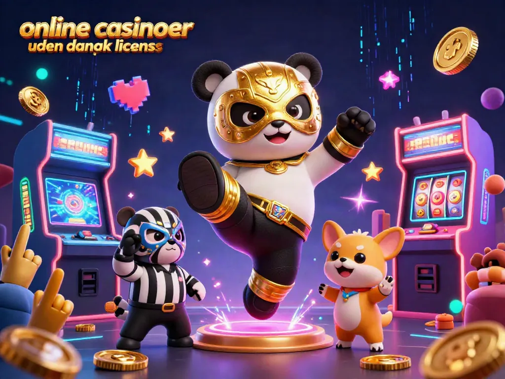 Engage with online casinoer uden dansk licens through fun, dynamic gameplay featuring a panda wrestler and exciting gaming elements.