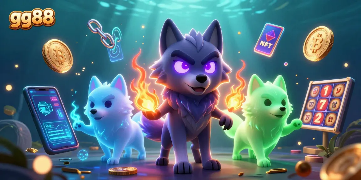 Engage with thrilling slots games at gg88 featuring vibrant wolf characters and cryptocurrency elements.