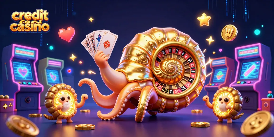 Experience excitement at a credit card casino with vibrant characters, dynamic gaming elements, and captivating atmosphere.